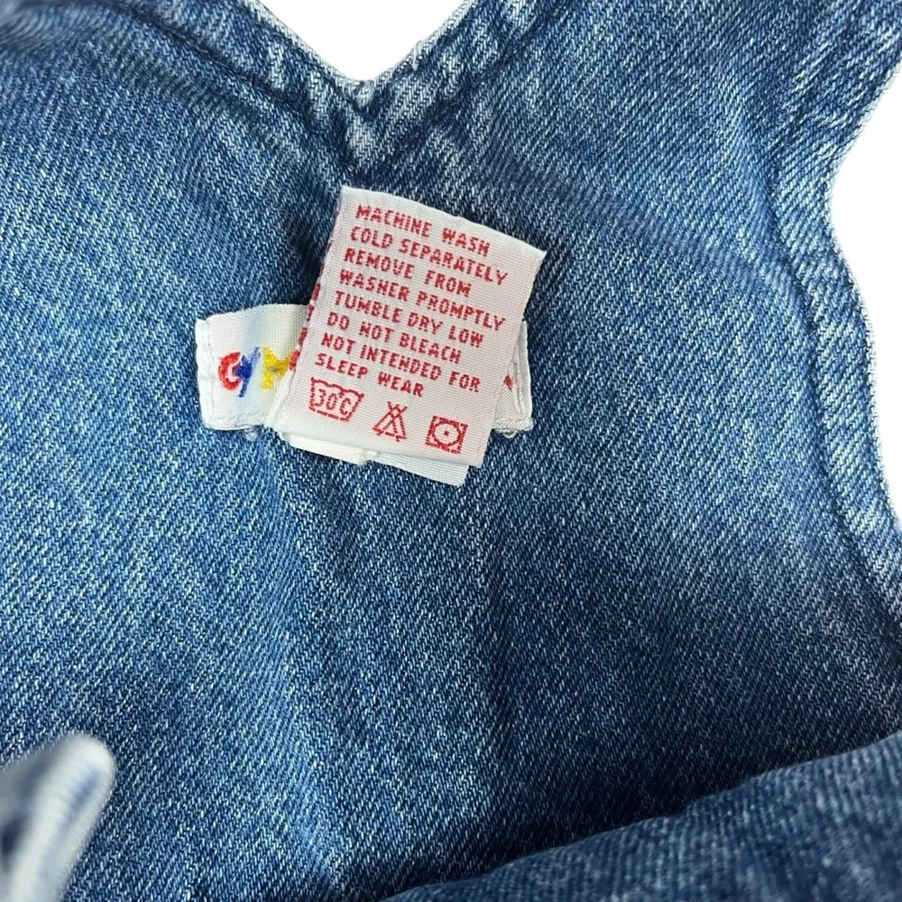 Vintage Gymboree Infant Denim Overalls Space Rocket 